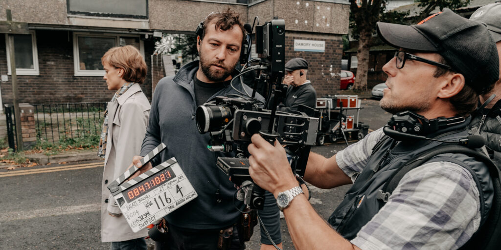 Film crew outside