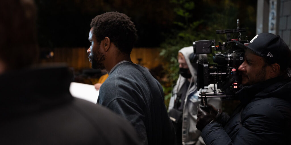 Film crew on set 