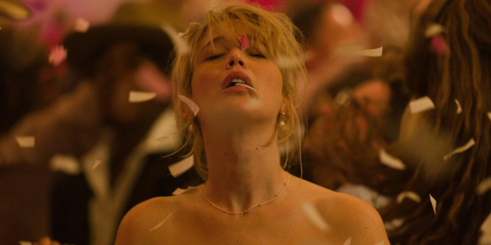 Jennifer Lawrence dancing with confetti
