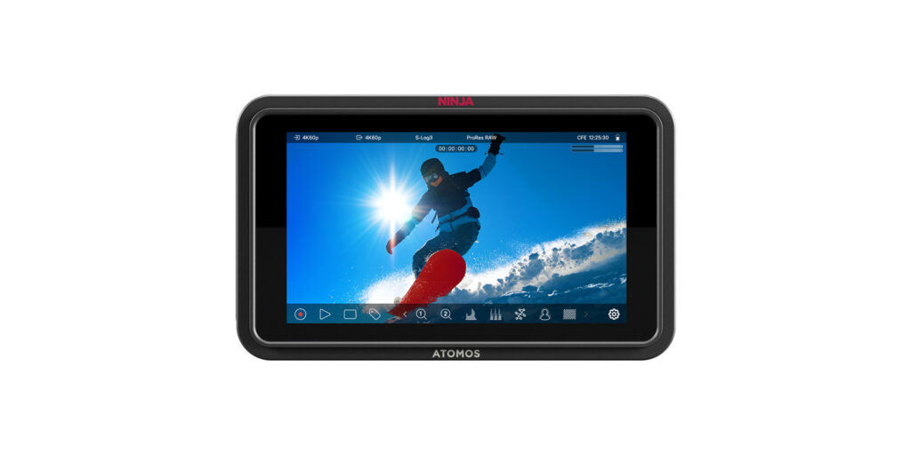 A camera screen against a white background
