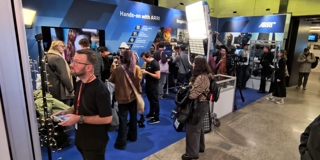 People gathered at a stall