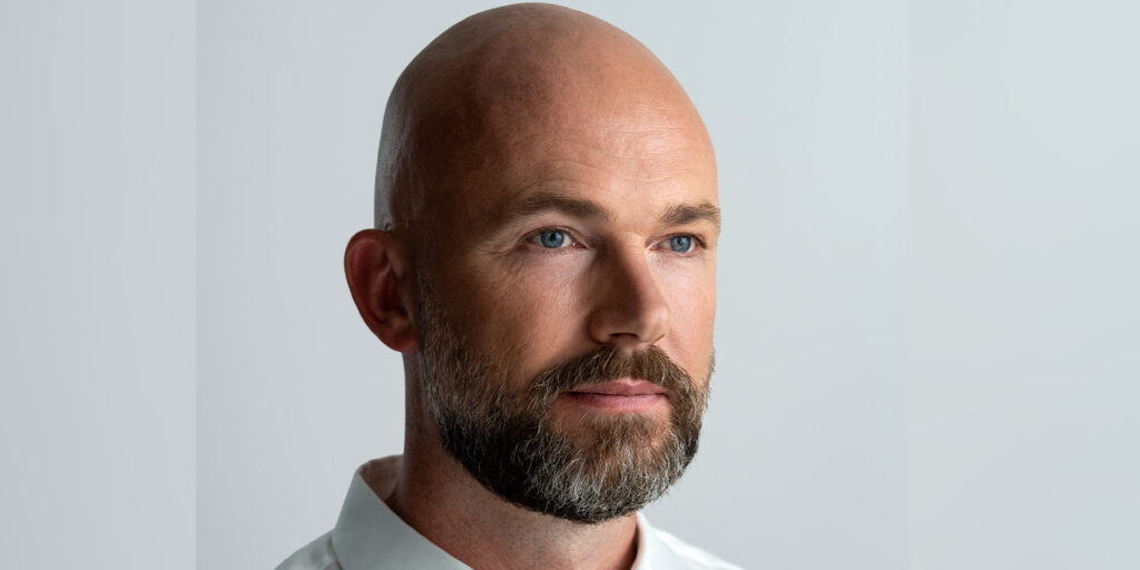 Matthijs Wouter Knol, CEO of the European Film Academy, in a white shirt