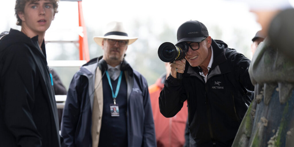 Film crew on set