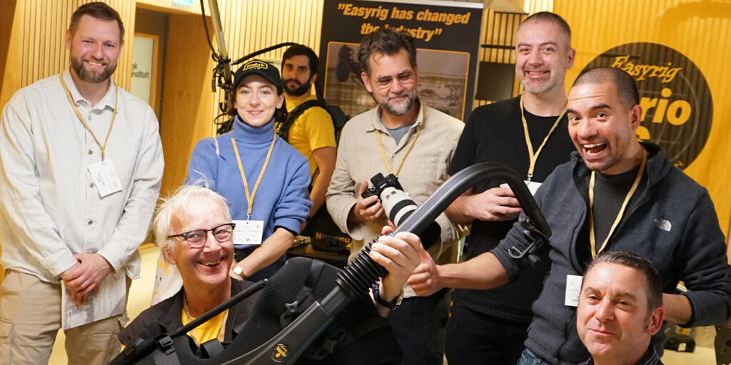 A group of people smiling together