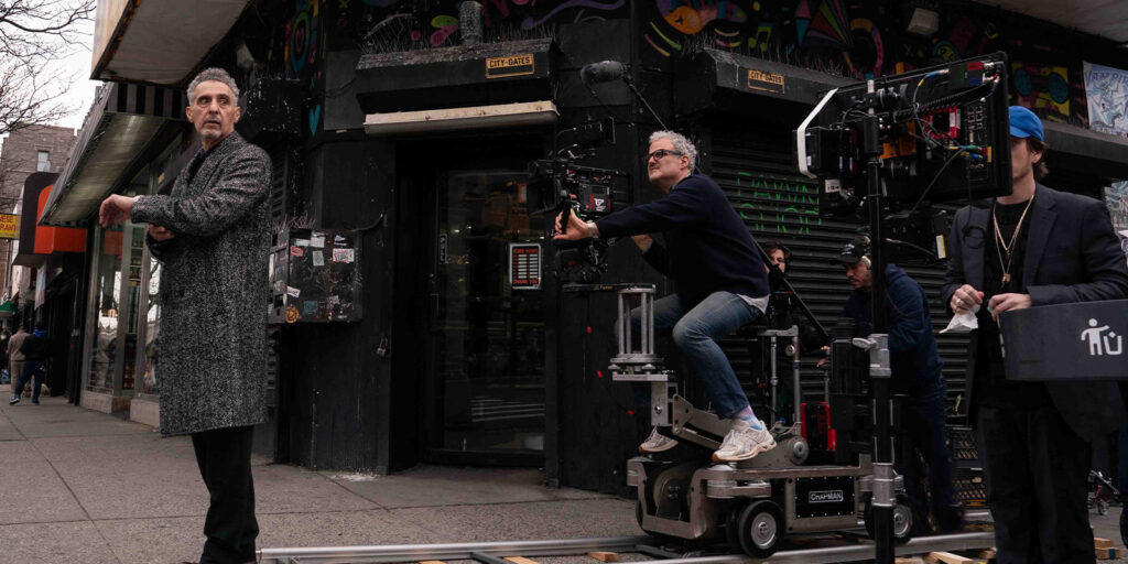 Film crew on set in New York