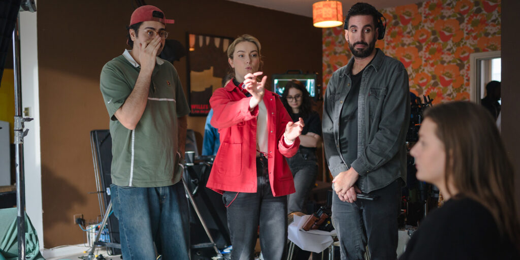 Film crew on set