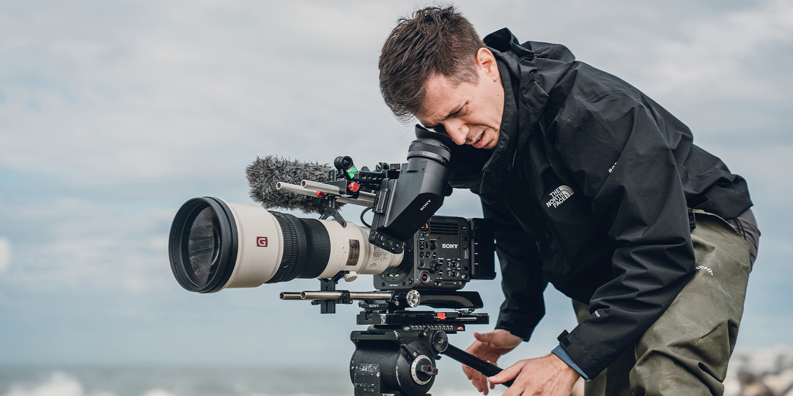 A man using a Sony Burano