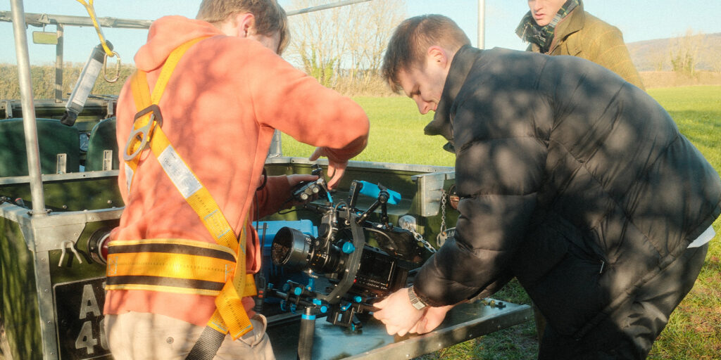 Film crew on set