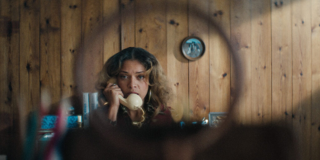 A woman on the phone