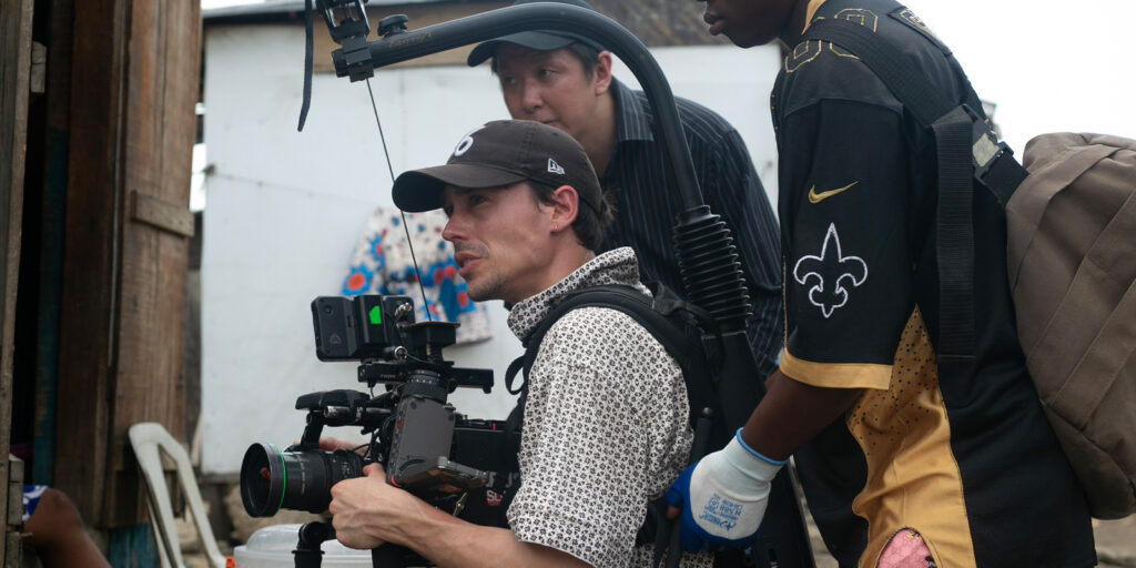 Film crew on set