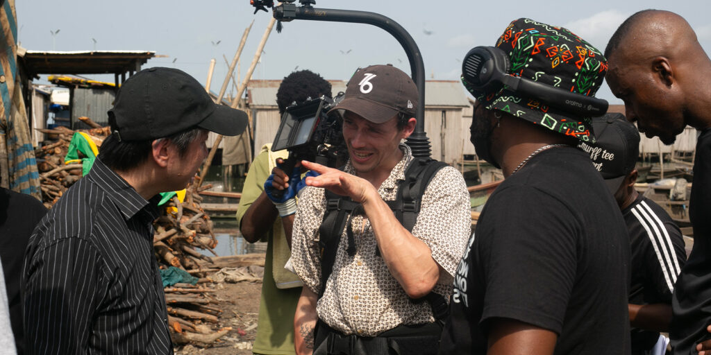 Film crew on set