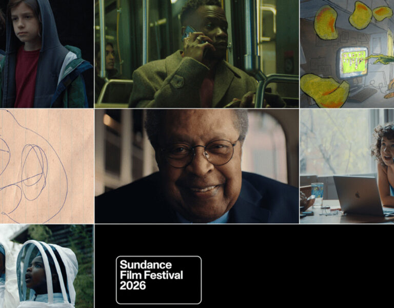 A collage of stills from short films