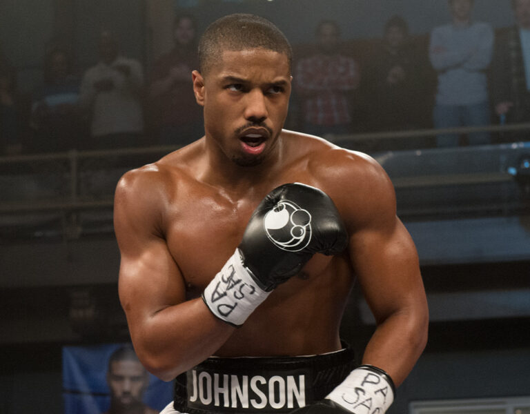 Michael B Jordan in a boxing ring