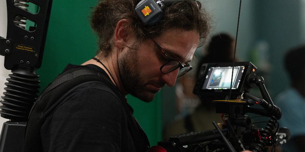 Lorenzo Levrini operating on set