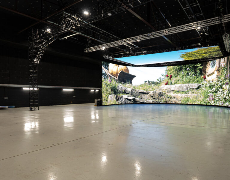 A virtual production studio