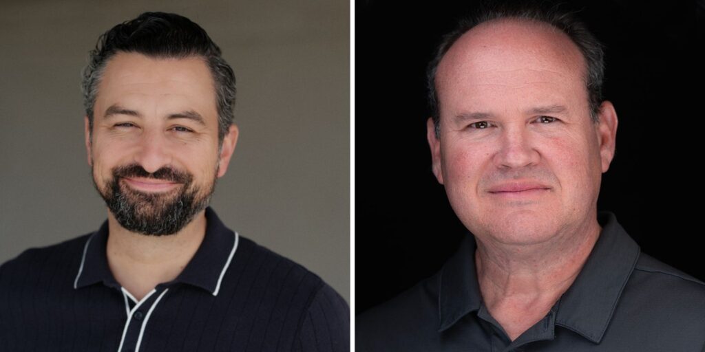 Two men in side by side photos