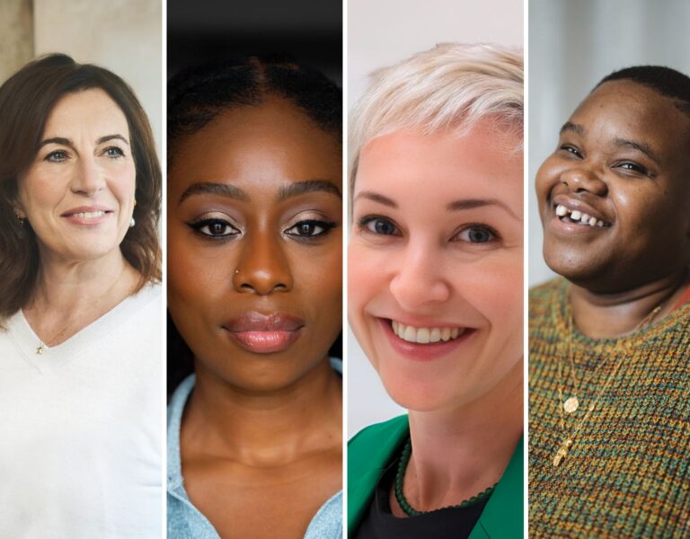 Four people smiling in individual headshots