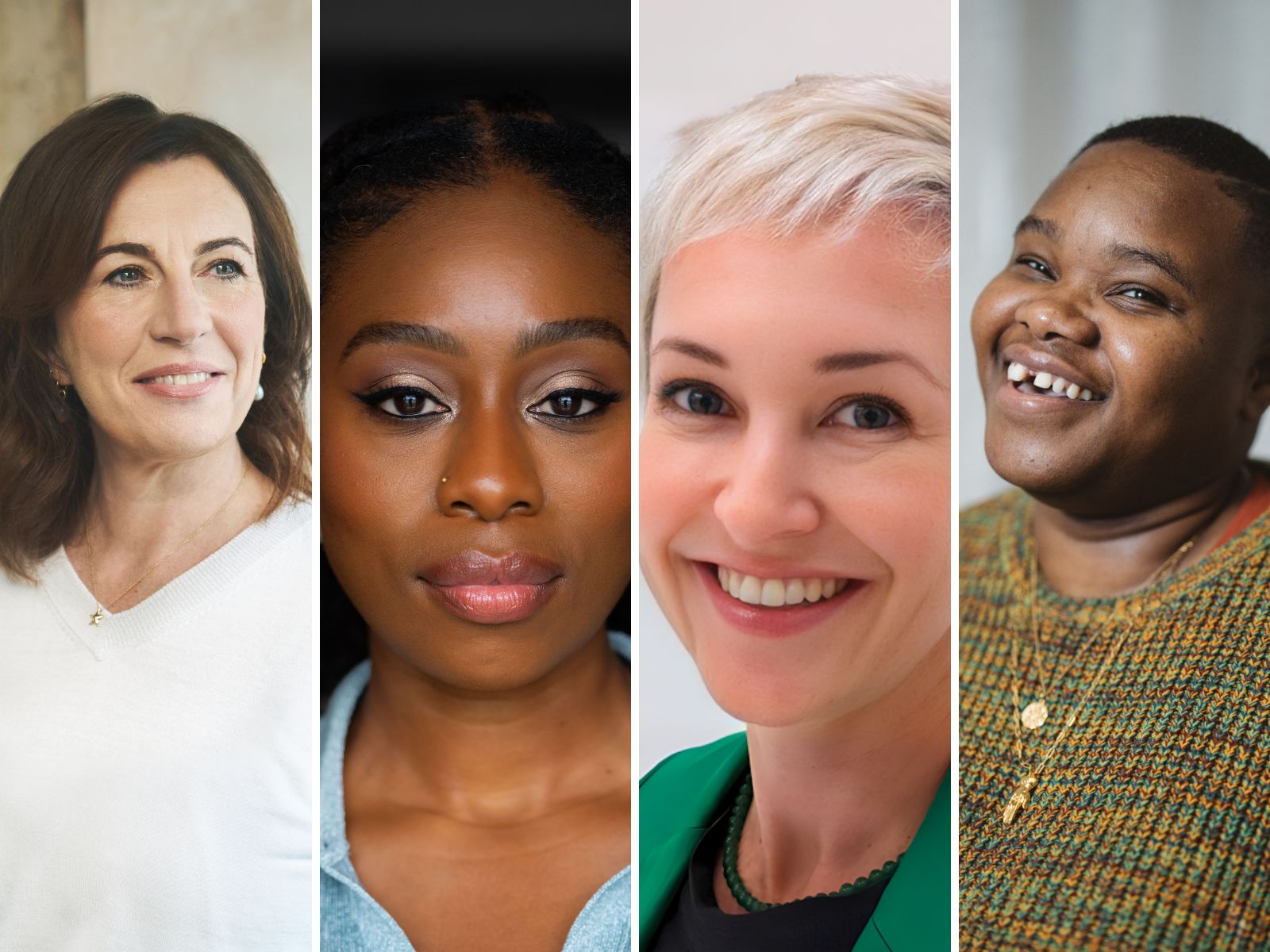 Four people smiling in individual headshots