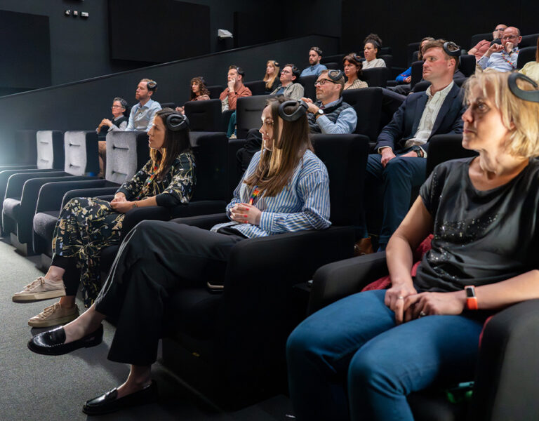 A group of people in the cinema