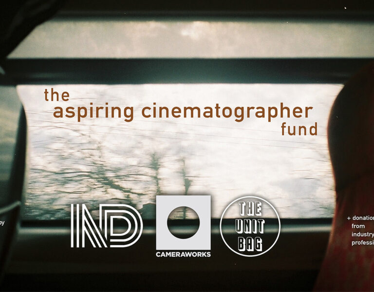 A poster advertising the aspiring cinematographer fund