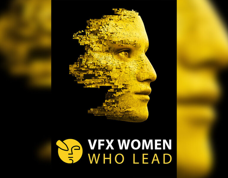 VFX Women Who Lead logo showing a golden face