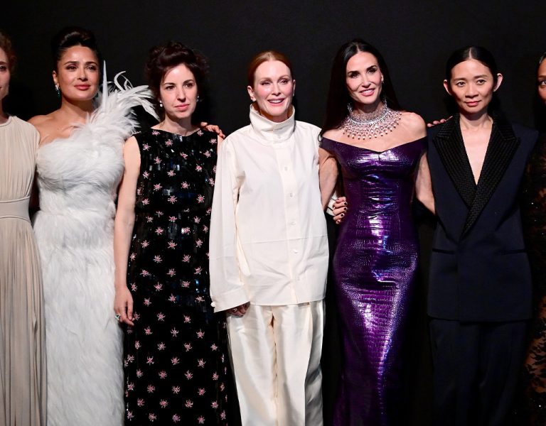 Salma Hayek Pinault, Margherita Spampinato, Chloe Zhao, Demi Moore & Ruth Negga stood together