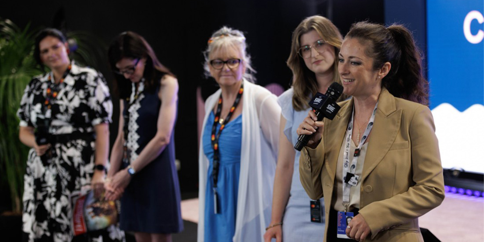 A group of women gathered together