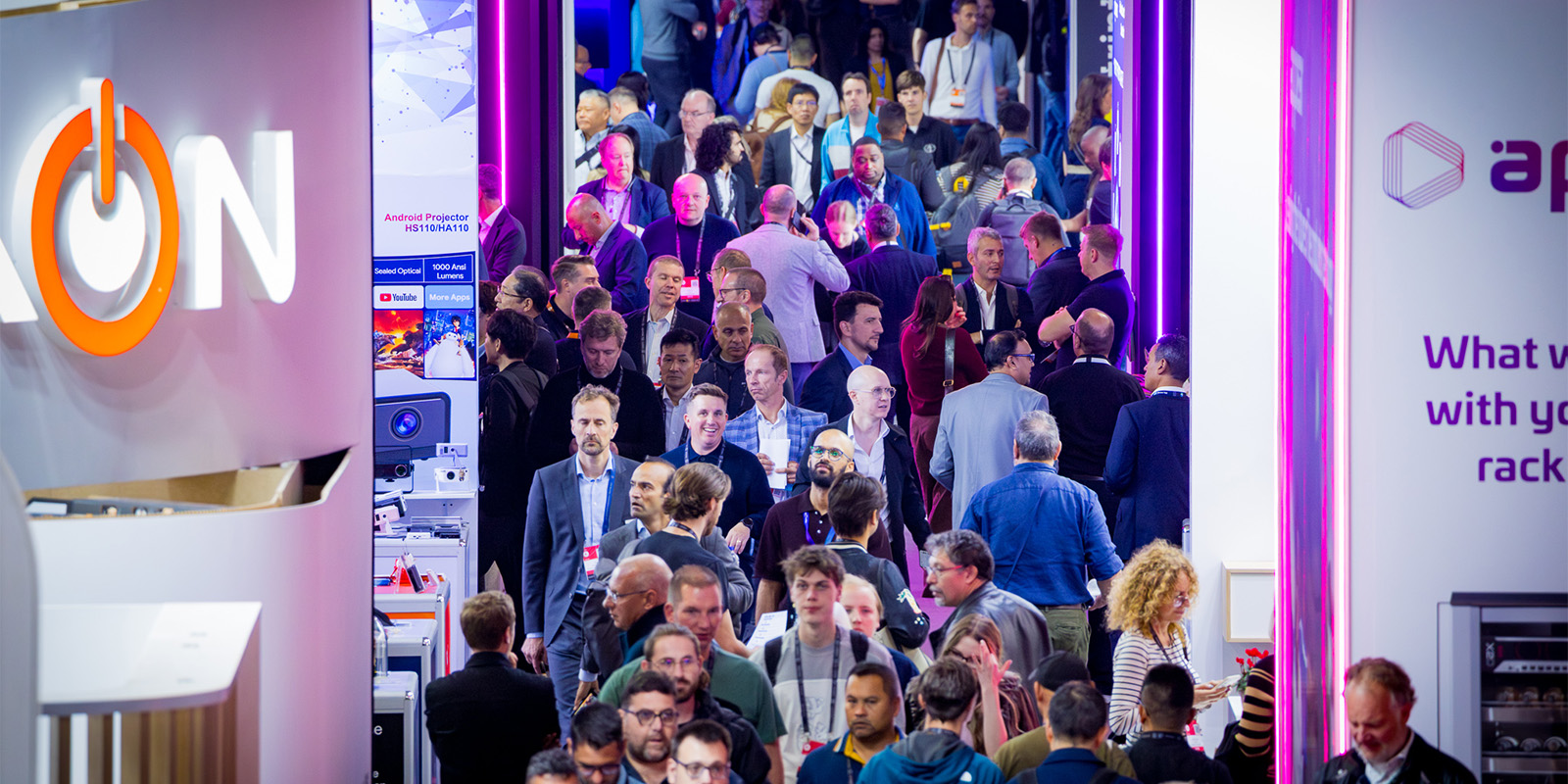 People gathered inside the IBC convention hall