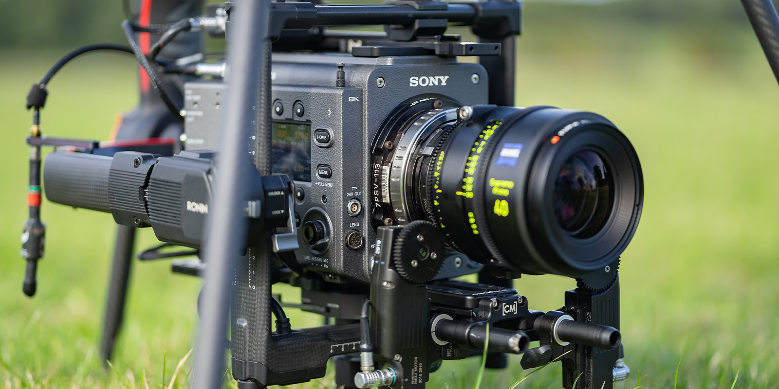 A camera on some grass