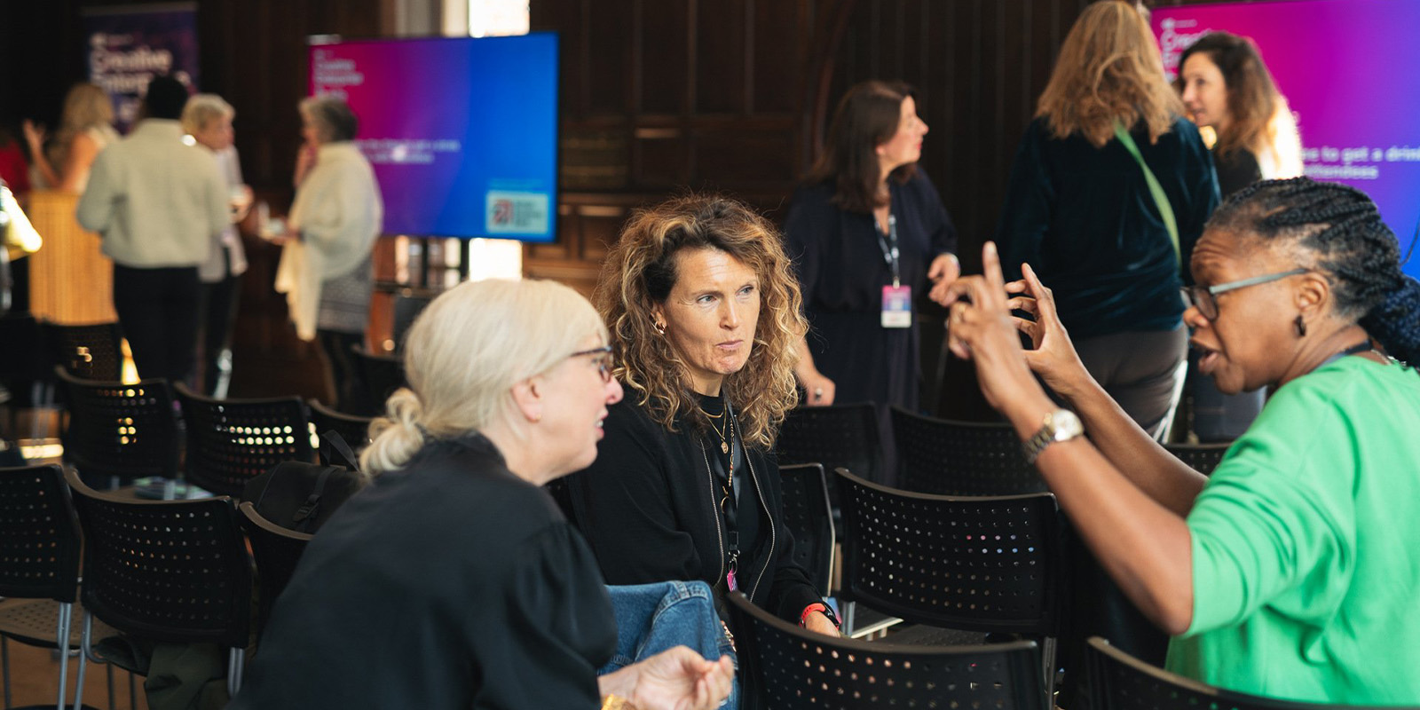A group of women talking together