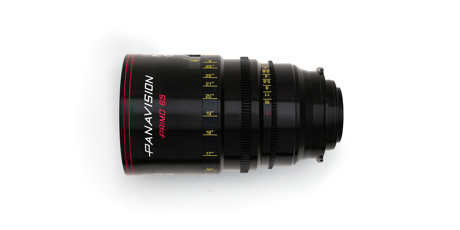 A lens on a white background 