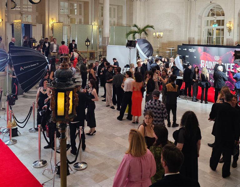 People gathered at the Raindance opening gala