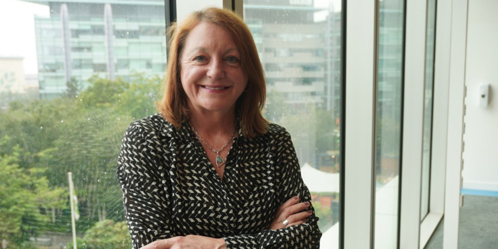 Christine Pyke of The Pipeline at MediaCity smiling into camera