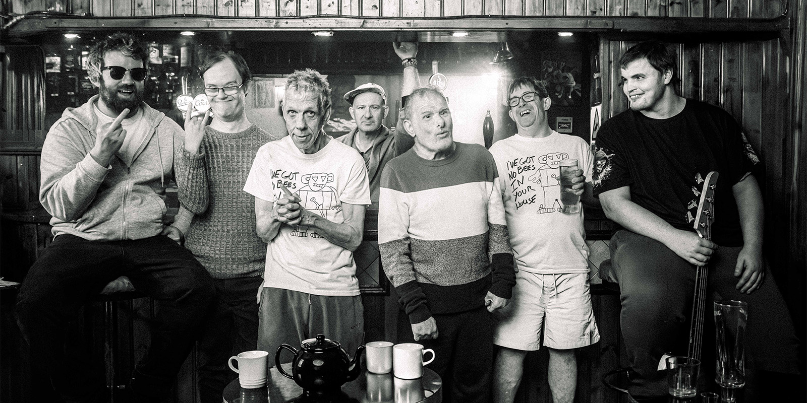 A group of people posing together