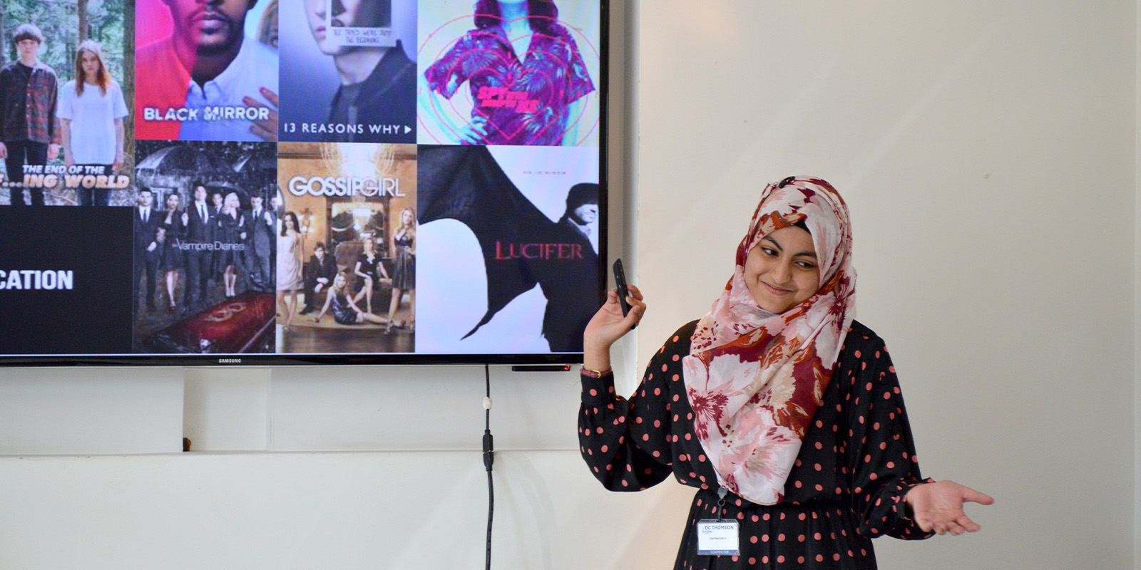 A teacher leading a class