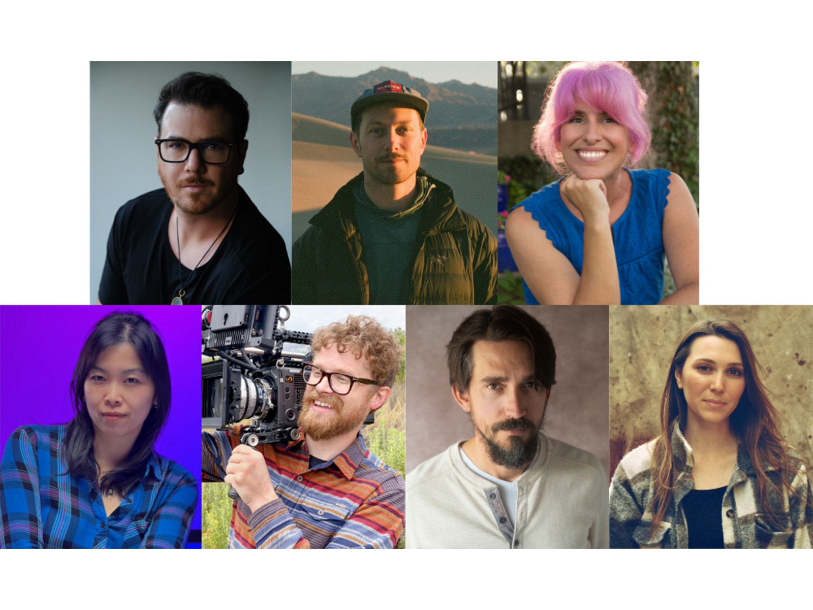 Headshots of Connor Van Bodell, Blaine Dunkley, Amy Faust, Haley Watson, Jannis Schelenz, Jordan Oglesby, Barbie Leung