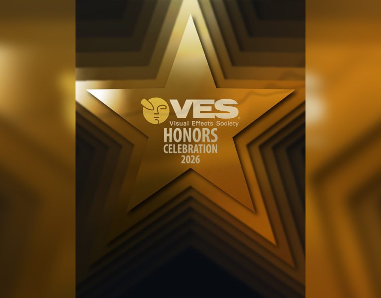 A gold VES Honors Celebration poster