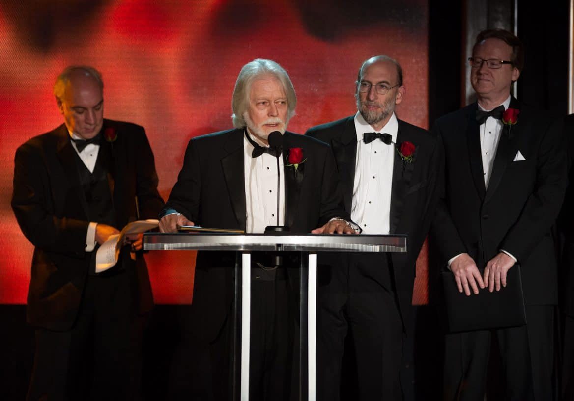 The Academy of Motion Picture Arts and Sciences' Scientific and Technical Achievement Awards on February 15, 2013, in Beverly Hills, California. Pictured (left to right): Joshua Pines, Curtis Clark, David Reisner and David Register.