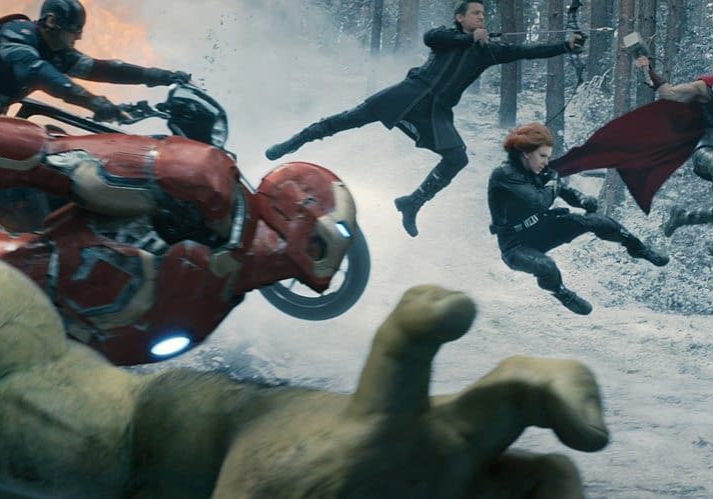 Marvel's Avengers: Age Of Ultron..L to R: Hulk (Mark Ruffalo), Captain America (Chris Evans), Iron Man (Robert Downey Jr.), Hawkeye (Jeremy Renner), Black Widow (Scarlett Johansson), and Thor (Chris Hemsworth)..Ph: Film Frame..©Marvel 2015