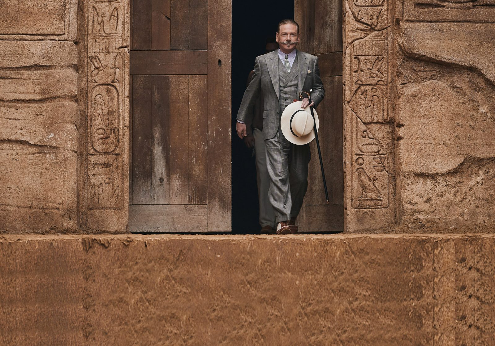 Kenneth Branagh as Hercule Poirot in 20th Century Studios' DEATH ON THE NILE, a mystery-thriller directed by Kenneth Branagh based on Agatha Christie's 1937 novel. Photo by Rob Youngson. © 2020 Twentieth Century Fox Film Corporation. All Rights Reserved.