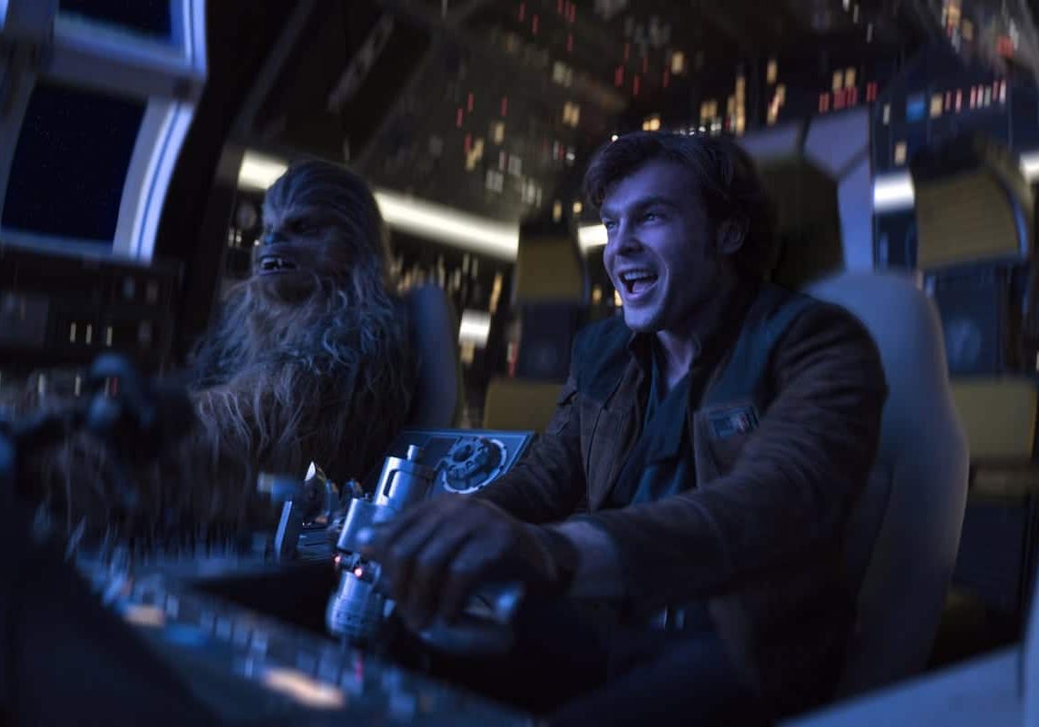 Alden Ehrenreich is Han Solo and Joonas Suotamo is Chewbacca in SOLO: A STAR WARS STORY.