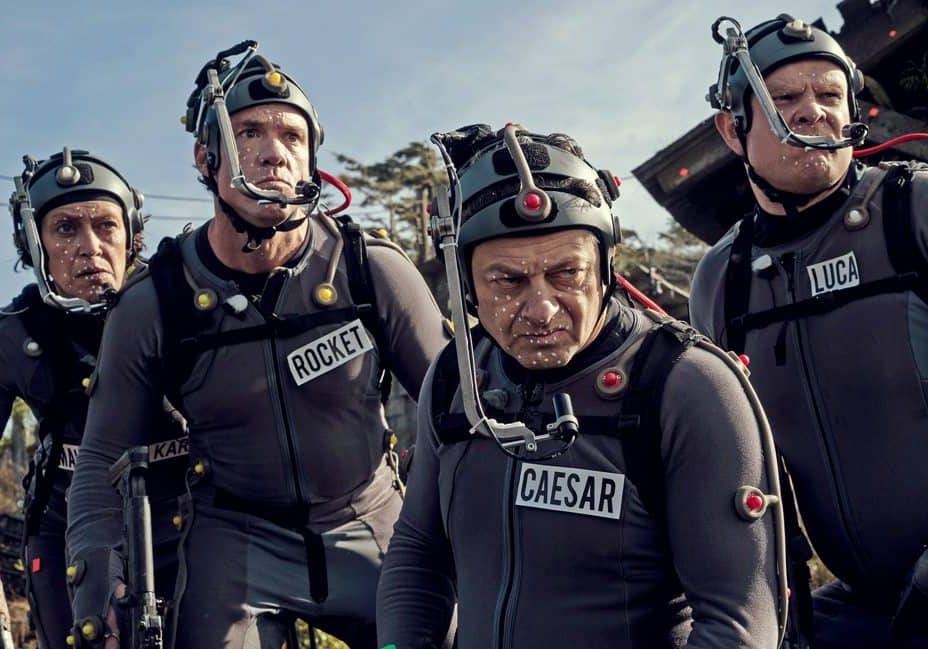 (l-r) Karin Konoval, Terry Notary, Andy Serkis and Michael Adamthwaite